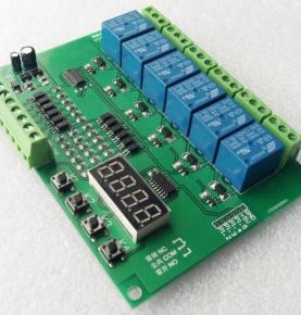 Módulo de relé programable de seis vías RFID MCU retardo de desarrollo/autobloqueo/marcha/giro de interruptor de enclavamiento