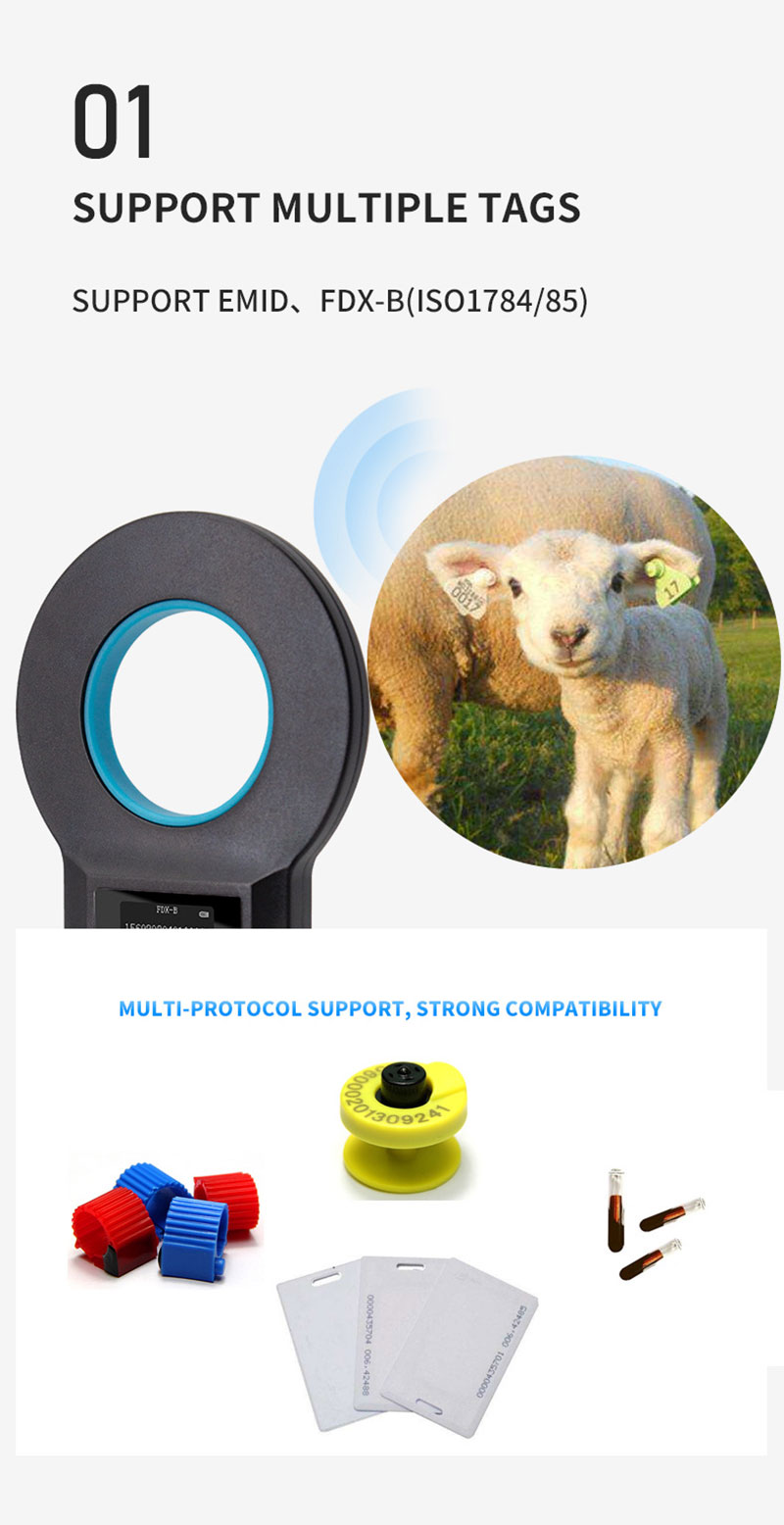 Portable Animal RFID Ear Tag Reader 2