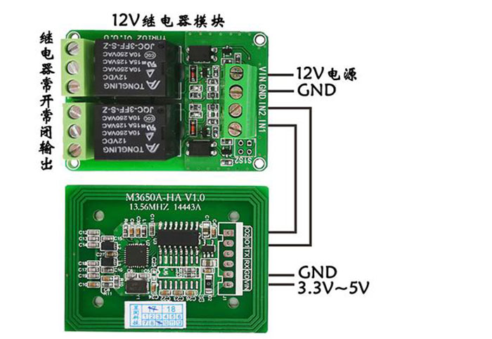 Módulo lector de tarjetas IC RFID de alta frecuencia sin contacto S50 puerto serie de inducción de lectura y escritura RS232 TTL 5