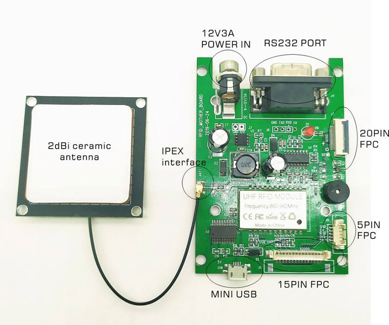 Single-channel RFID reader module UHF radio frequency identification mobile phone computer embedded UHF card reader module3