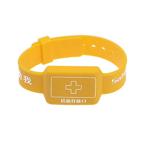 Pulsera RFID Silicona Amarilla para Personas Mayores5