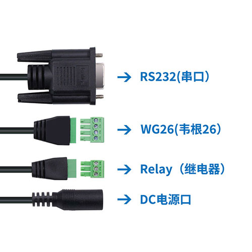 UHF RFID long-distance access control reader supports password trigger WG26 relay trigger access control switch 3