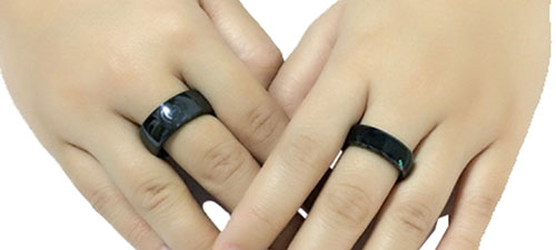 Anillo inteligente NFC semicerámico 2 de material de resina epoxi