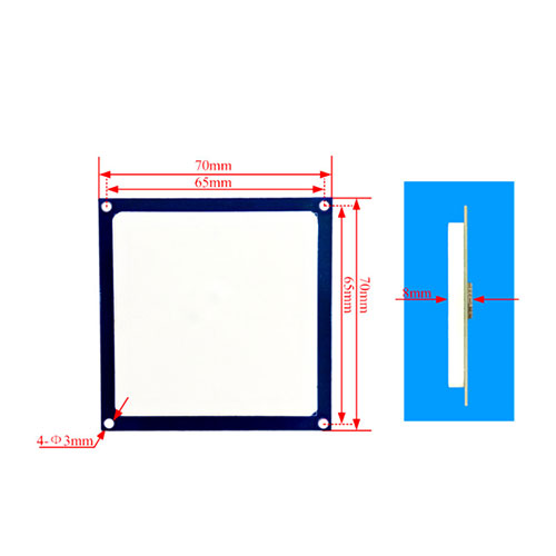 900M Built-in Ceramic Circular Polarization Antenna 60 High Gain Low VSWR UHF Band Handheld Terminal Antenna 3