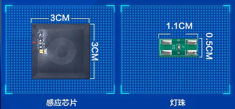 Emisor de luz de inducción NFC Chip etiqueta emisora de luz pasiva tarjeta inteligente brillante etiqueta multiluz de radiofrecuencia 13,56 MHZ